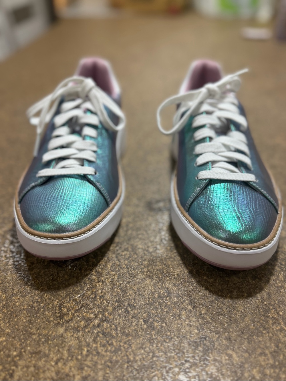 Cole Haan Iridescent Teal Low-Top Sneakers